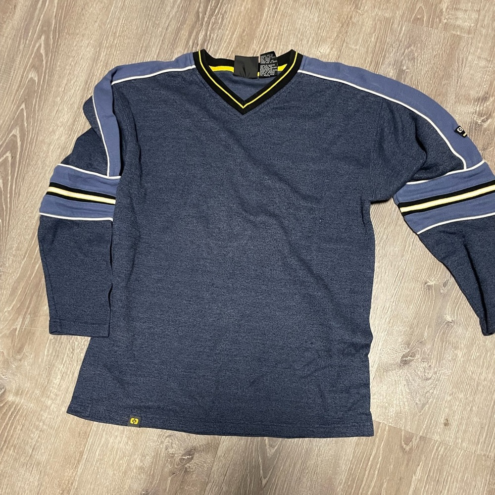 Vintage Navy Blue and Yellow sweater